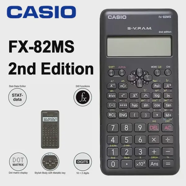 Casio FX-82MS 2nd Edition Non-Programmable  Scientific Calculato – View 3